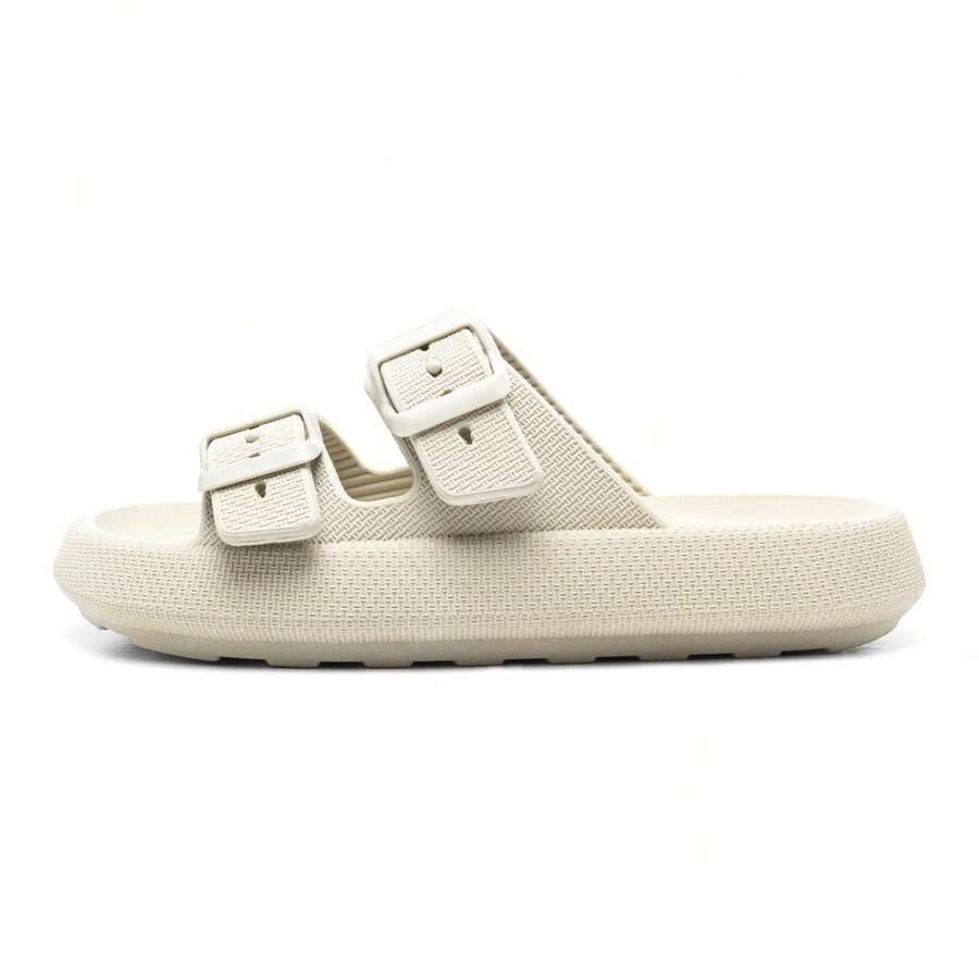 Men's Cloud Flip Flops Slide Sandal Two Straps Comfortable Buckle - Rượu sâm banh - Xem 1
