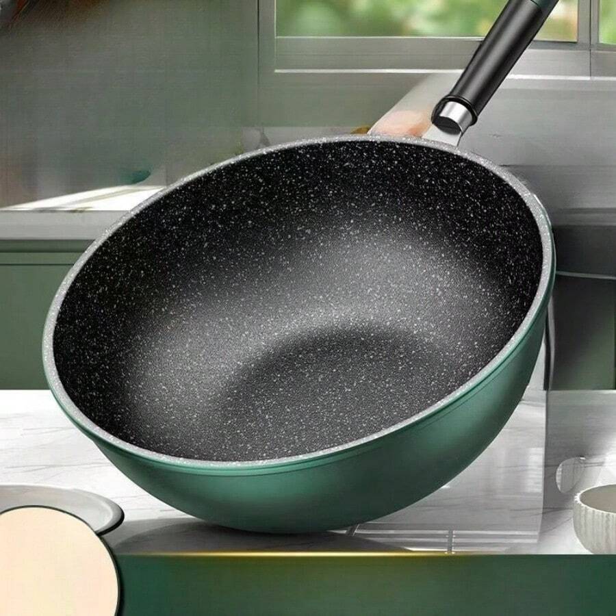 Thick NonStick Wok Suitable For Induction Cooktop, Gas Stove, Heavy