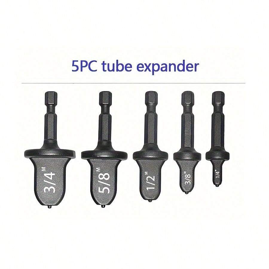5pcs Copper Pipe Expanders, Hex Shank Drill Pipe Expansion Tools, A/C