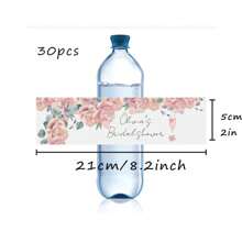30 Pcs Custom Water Bottle Labels Stickers Self Adhesive Candy Wrap Bridal Shower Decor Personalized Text - Multicolor - View 27