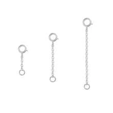 Necklace Extenders, Silver Plated Chain Extenders For Necklaces, Silver Necklaces Bracelet Anklet Extender For Women Jewelry Making Summer, School