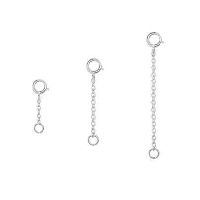 Necklace Extenders, Silver Plated Chain Extenders For Necklaces, Silver Necklaces Bracelet Anklet Extender For Women Jewelry Making Summer, School
