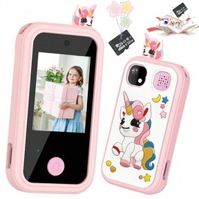 Teléfono inteligente para niñas, regalo de unicornio para niñas de 3 a 12 años, juguete con pantalla táctil de aprendizaje, regalo de cumpleaños y festival para niñas de 3, 4, 5, 6, 7, 8, 9, 10, 11 y 12 años