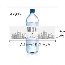 30 Custom Water Bottle Label Stickers, Self-Adhesive Candy Wrappers, Bridal Shower Decorations, Personalized Text, Vacation Vibes, Wedding Essentials, Cozy Atmosphere, Home Decor, Custom Wedding Crafts. - Multicolor - View 8