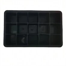 1/2 chiếc khay làm đá viên silicon 15 ô, silicon mềm, chống đóng băng, dễ vệ sinh, khuôn làm đá - Nhiều màu - Xem 9