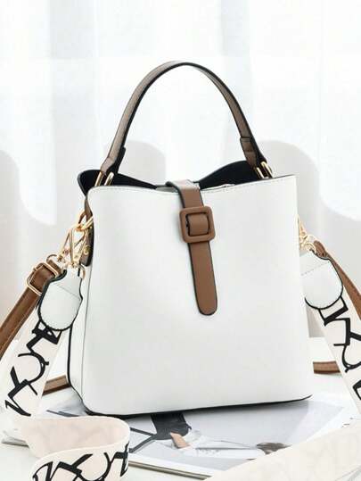 Bolsa feminina crossbody balde de ombro combinando com cores[dx2185]