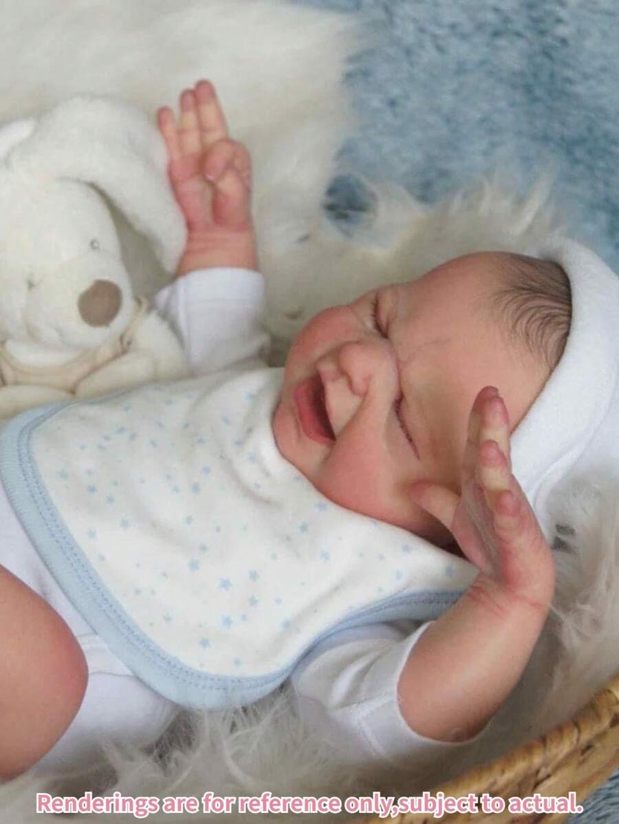 48 厘米/18.9 英寸 可爱重生婴儿娃娃哭泣玛丽亚栩栩如生婴儿娃娃张开嘴巴乙烯基新生女孩礼物 - Reborn Doll - 查看 1