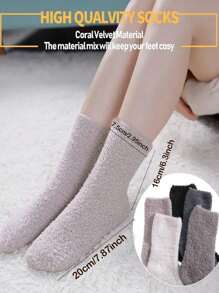 5 Paar/Pack Herren flauschige weiche Socken, warme Plüsch Pantoffelsocken für den Winter zum Gebrauch Zuhause, gemütlich - Verschiedenfarbig - Übersicht 3