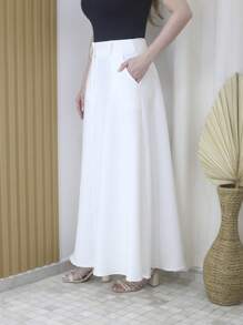 Women's Long Skirt - Maxma 7106 - White - View 2