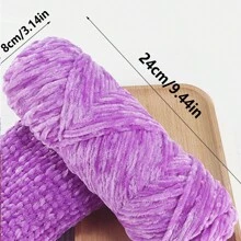 1 Stück handgemachtes Chenillegarn, 100g, geeignet für Do-It-Yourself Schal, Mütze, Jacke, Pullover, Tasche, Puppe