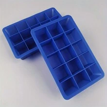 1/2 chiếc khay làm đá viên silicon 15 ô, silicon mềm, chống đóng băng, dễ vệ sinh, khuôn làm đá - Nhiều màu - Xem 11