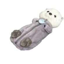 创意可爱水獭毛绒铅笔盒，大容量文具盒，独特毛茸茸的海獭娃娃笔筒