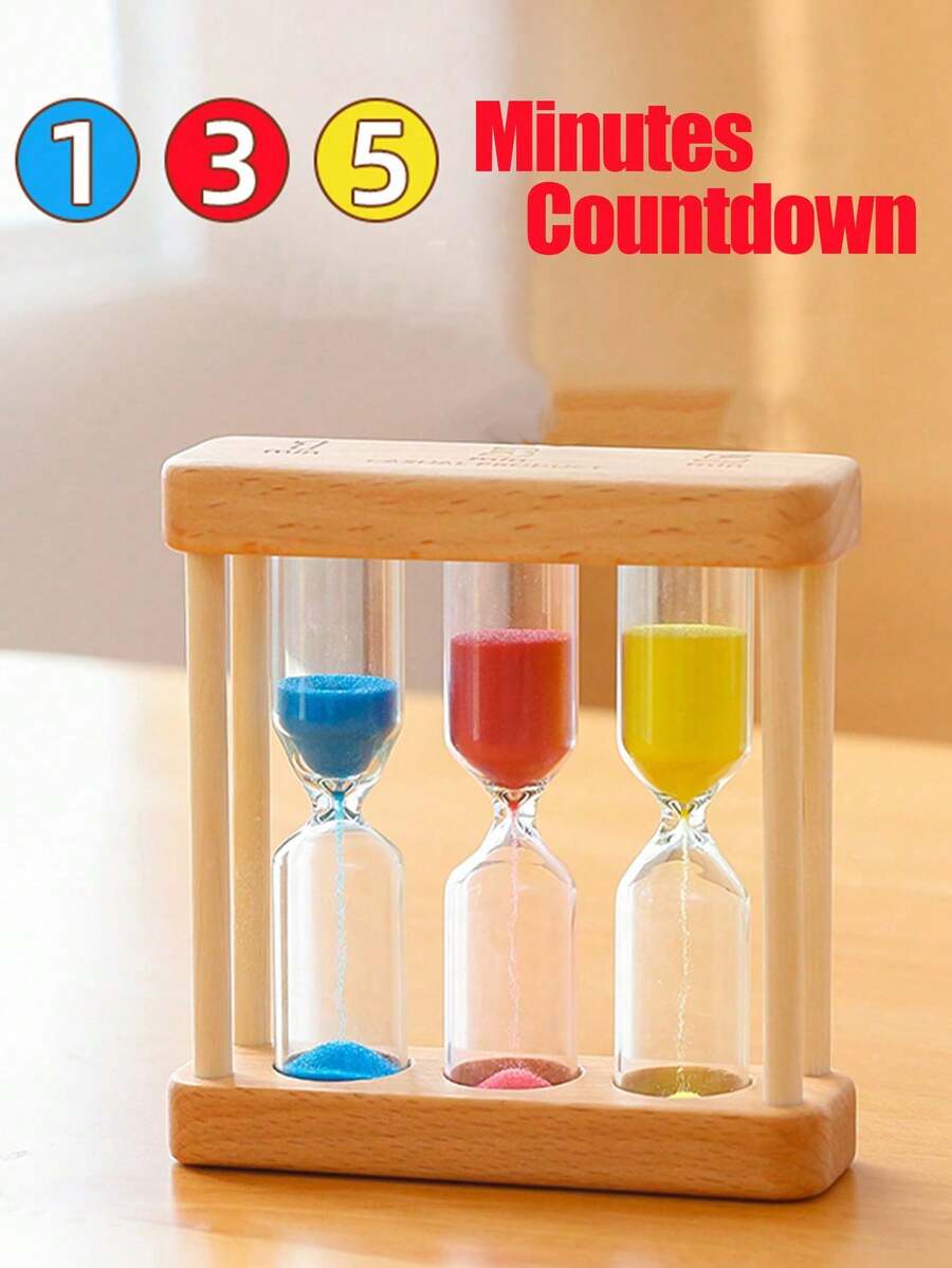 1 Đồng hồ cát hẹn giờ bằng tre sáng tạo, Đồng hồ cát hẹn giờ 1/3/5 phút, Dùng để đánh răng, chơi trò chơi, trang trí nhà cửa, Đồng hồ cát nhiều màu, Hoàn hảo làm quà tặng hoặc để thi đấu, Thời gian giải trí ngoài trời, Thời gian rảnh rỗi, Thời gian thư giãn - Nhiều màu - Xem 1