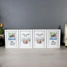 一套2/3/4格黑色多图相框，可容纳4x6英寸和5x7英寸照片，竖式铰链组合相框，适合桌面展示，是母亲节、朋友、婚礼、家庭、宠物等场合的理想礼物。另有7x5英寸2/3/4格玻璃折叠相框可选，可容纳两张12.7x17.8厘米标准照片，是完美的母亲节礼物。