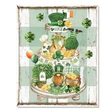 1 件无框复古冬季帆布画，厨房装饰圣诞墙壁艺术印刷品 - 热巧克力糖果乐园快车姜饼面包店海报 - 彩色 - 查看 21