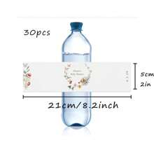 30 Pcs Custom Water Bottle Labels Stickers Self Adhesive Candy Wrap Bridal Shower Decor Personalized Text - Multicolor - View 12