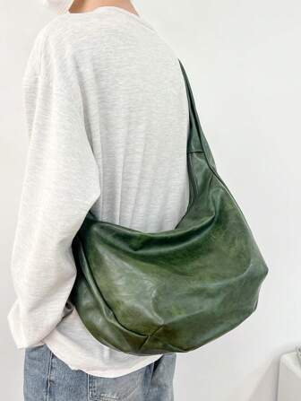 Bolso de hombro retro, bolso cruzado casual de gran capacidad con correa no ajustable, bolso de mensajero para hombres, nuevo bolso de hombro personalizado para ir al trabajo, viajar, la escuela y el campus, artículos de viaje vintage, artículos esenciales para nuevos estudiantes, bolsos de moda para hombres, bolso de graduación para la escuela, la universidad, útiles escolares