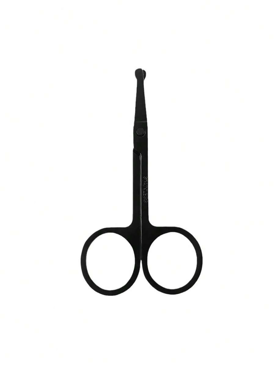 1 Peça Tesoura de Aço Inoxidável, Aparador de Pelos do Nariz, Tesoura