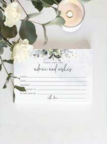 60 件/50 件/25 件 - 为新郎和新娘、新婚夫妇提供建议和祝福卡，非常适合装饰您的婚礼招待会装饰或新娘送礼会，为新娘和新娘先生提供的婚礼建议和祝福卡，新娘礼物游戏婚姻、万圣节、圣诞节、感恩节和丰收节礼物和装饰品，秋季 - 葉子 - 查看 3