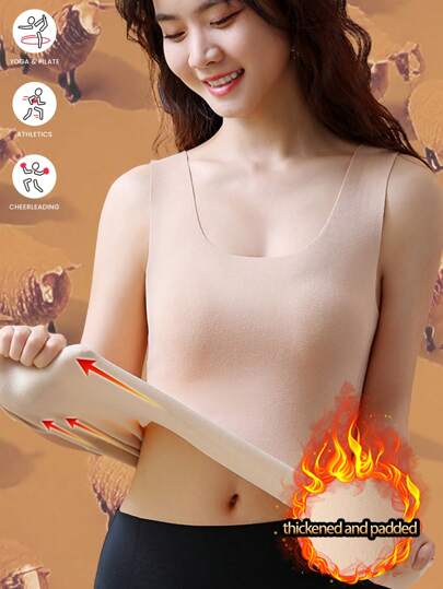 Sleeveless Ultra-Thin Thermal Underwear Winter Base Layer Thermal Sports Tank Top