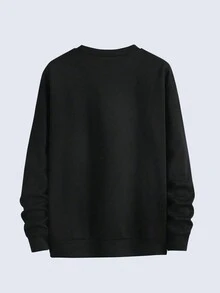 3 piezas Sudadera de hombre con estampado de retrato y eslogan