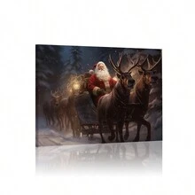 1 Bức tranh ông già Noel dễ treo, Nghệ thuật treo tường Giáng sinh, Tranh in ngày lễ mùa đông, Đồ trang trí Giáng sinh trang trại, Đồ trang trí ngày lễ mùa đông, Nghệ thuật tuần lộc, Đồ trang trí tường nhà hoặc Nghệ thuật mùa đông0 Biển báo trang trí Nghệ thuật treo tường Giáng sinh mộc mạc, Chất liệu vải bạt (Có khung) Ngày lễ Giáng sinh - Nhiều màu - Xem 3