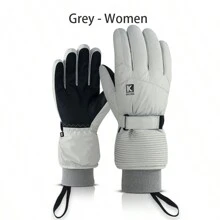 1 paio di guanti invernali unisex, guanti con tocco capacitivo foderati in pile spesso per attività all'aperto come equitazione, alpinismo, sci, guanti termici antivento e resistenti al freddo per moto, scaldamani, guanti da sci, guanti da neve