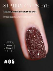 ZHIYAN 15ML/PCS 2024新款流行梅子色闪亮碎钻美拉德式凝胶指甲油秋季畅销红色指甲闪亮碎钻凝胶指甲油适用于圣诞指甲和万圣节指甲金色指甲专用于美甲沙龙 - 彩色 - 查看 13