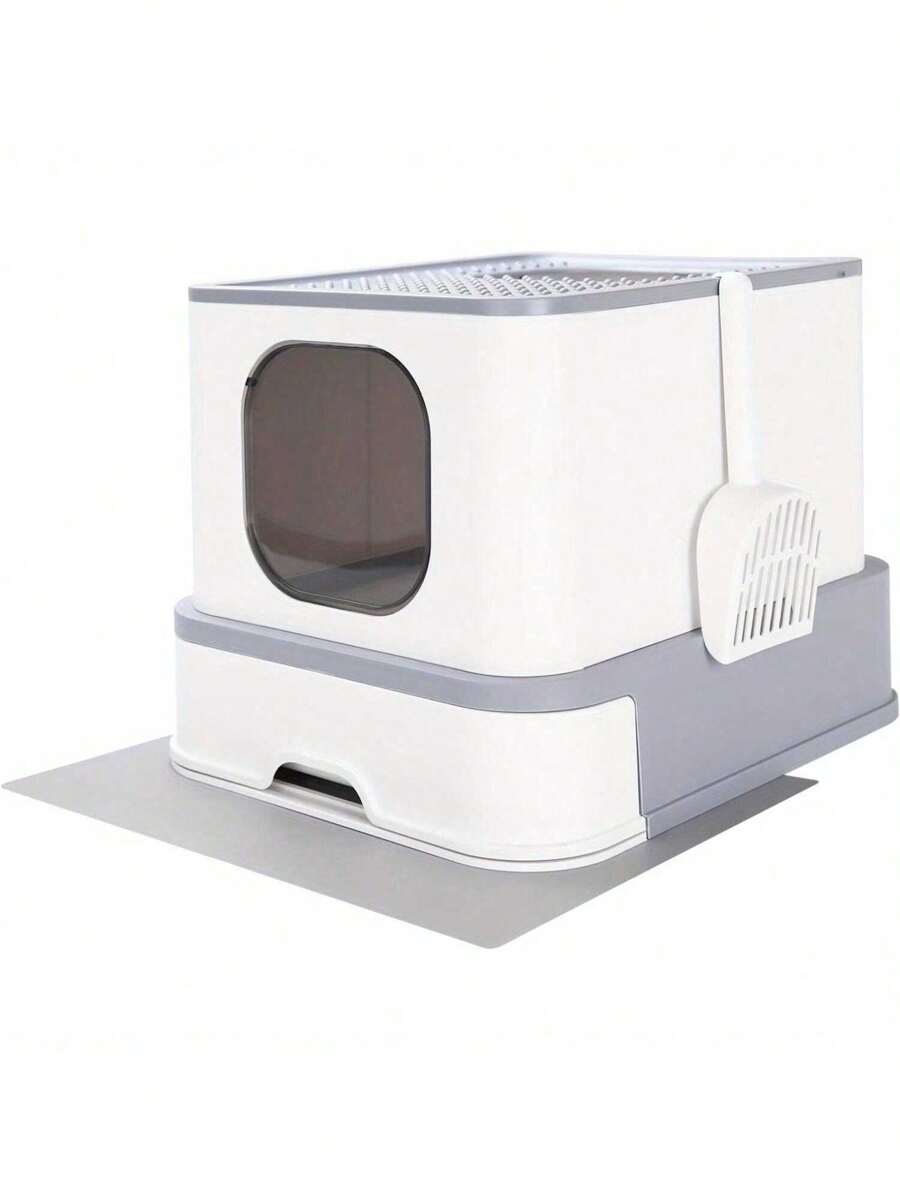 Sold Wordwide Cat Litter Box, Large Top Entry AntiSplashing Litter Box