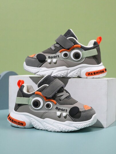 1 Pair Baby Sneakers, PU Leather Upper, Slightly Water-Resistant, Cute Toddler Boys Shoes, Lightweight Outdoor Low-Top Casual Shoes, Kids Soft Bottom Anti-Slip Infant Shoes, All-Match Protective Feet Functional Shoes, Suitable For All Seasons