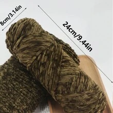 1 Stück handgemachtes Chenillegarn, 100g, geeignet für Do-It-Yourself Schal, Mütze, Jacke, Pullover, Tasche, Puppe