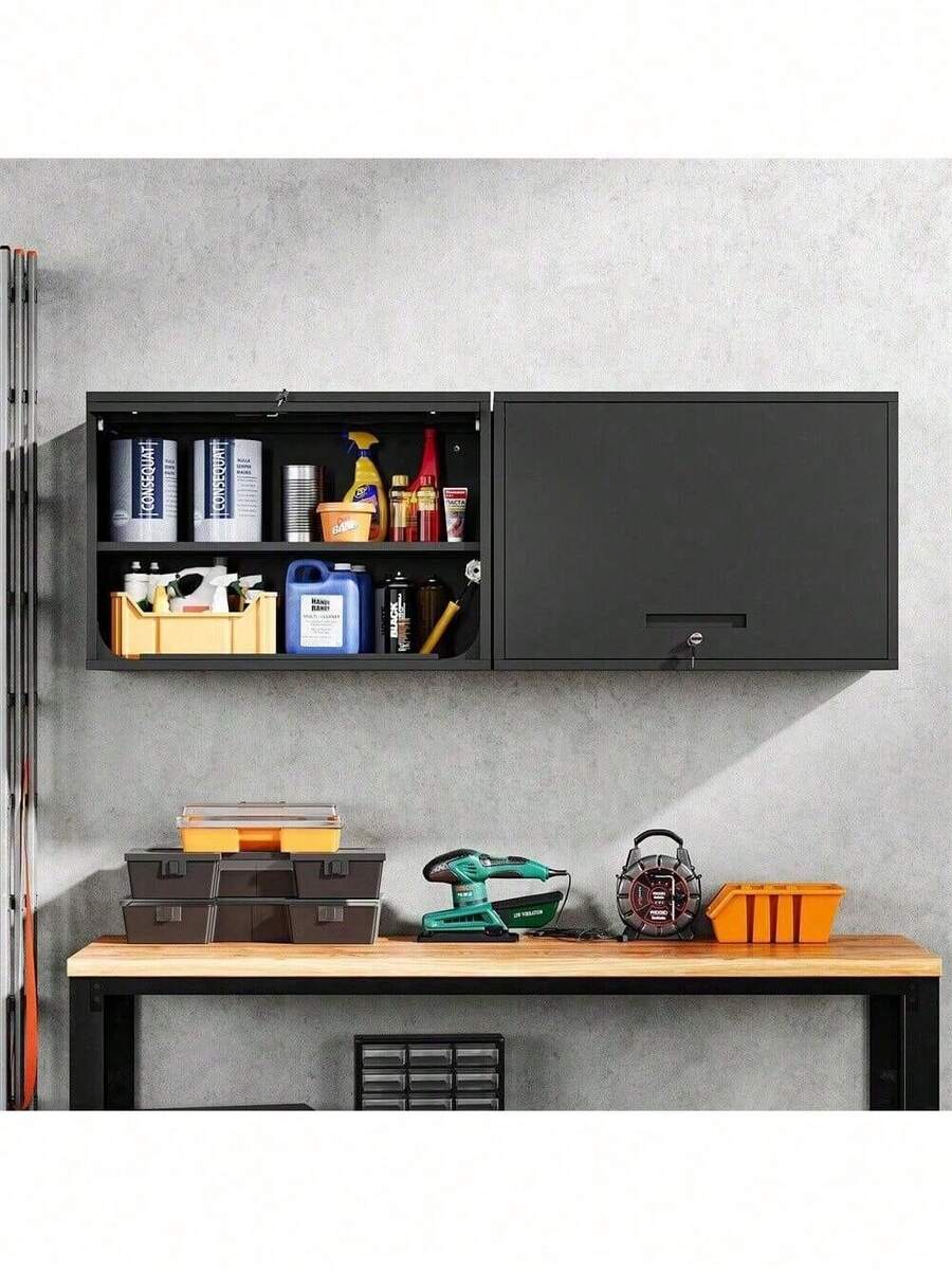 Wall Mounted Metal Storage Garage Wall With Adjustable