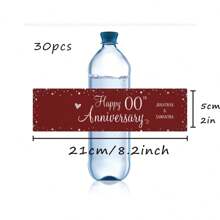 30 Pcs Custom Water Bottle Labels Stickers Self Adhesive Candy Wrap Bridal Shower Decor Personalized Text