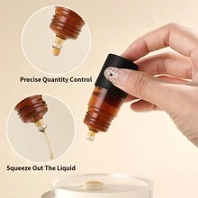 1/10 chiếc 10ml Chai dầu ép đen rỗng PETG có thể nạp lại Chai nhỏ giọt đựng tinh dầu du lịch, liệu pháp hương thơm, nước hoa, mỹ phẩm - màu đen - Xem 2