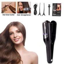 Recortadora de cabello profesional de extremos lisos, Plancha de cabello 2 en 1, Recortadora inalámbrica de puntas abiertas, Alisador de cabello para mujeres, Batería de 500mAh