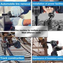 SUBY 1 Set Of SUBY 600N.M Cordless Impact Wrench, Brushless Motor, With 25 Luxury Accessories, 2*2600mAh Battery, Suitable For Auto Repair, Engineering Installation