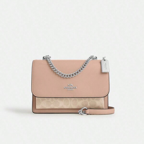 Coach Bolso bandolera Mini Klare para mujer, bolso cuadrado pequeño con cadena, bolso de hombro, regalo para mujeres