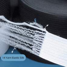 10م من الحزام المرن السميك عالي المرونة لتطبيق على الخصر والبنطلونات، خيط مطاطي مسترخي