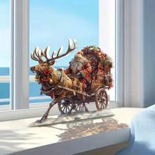 节日圣诞老人亚克力桌面装饰 - 适合节日装饰和礼物，适合办公室或卧室桌面展示，5.9 英寸方形 - 彩色 - 查看 7