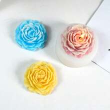 1 khuôn nến silicon hình hoa mẫu đơn 3D DIY làm nến thủ công, vật dụng làm nến, khuôn silicon tan chảy sáp, dùng để làm đồ thủ công bằng nhựa thạch cao, trang trí nhà cửa - trắng - Xem 3