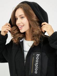 baasploa 1pc Women's Thermal Top Fashion Polar Fleece Women's Winter Warm And Thick Rest Sports Fashion Winter Women's Thermal Coat