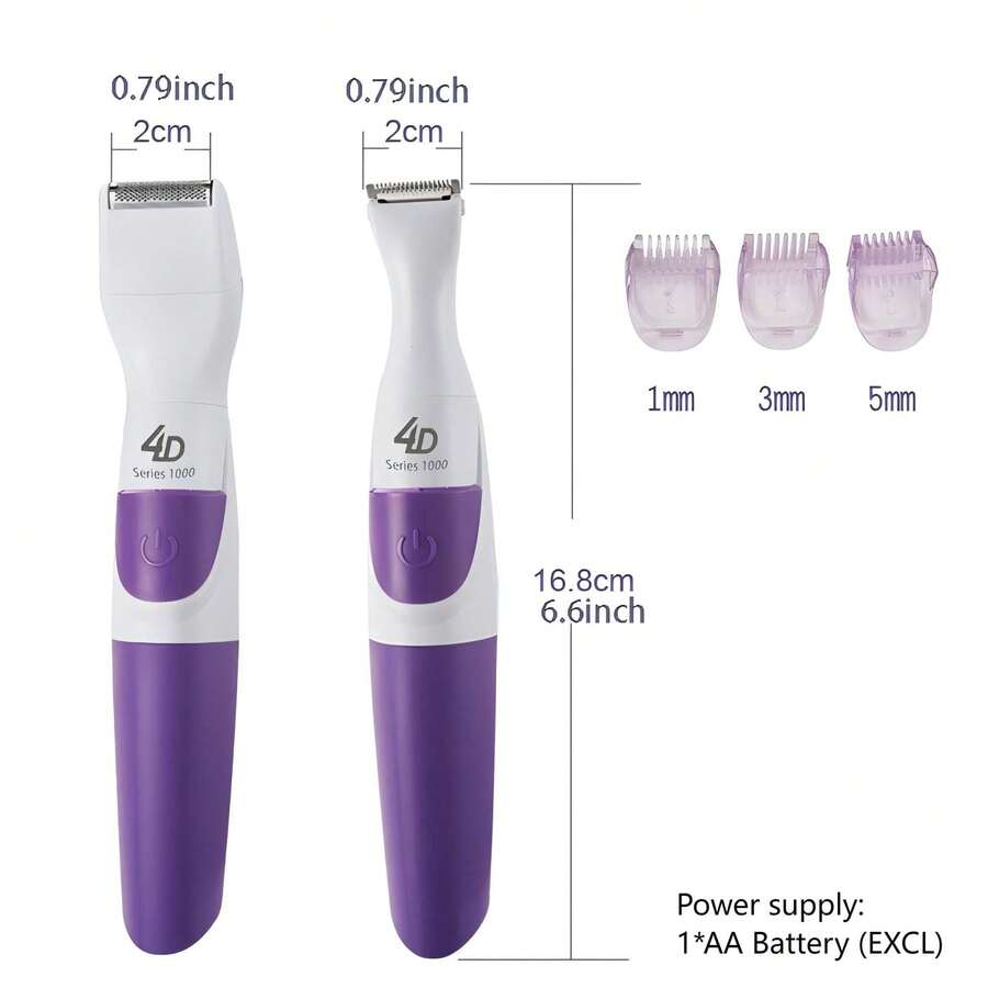Electric Hair Shaver 2 In 1 Ladies Cordless Razor Painless Hair Removal