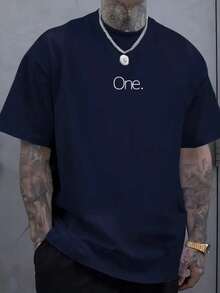 Men's T-Shirt Graphic Design Premium Cotton Shirt New Release Women's - One - Màu xanh lam - Xem 1