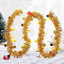 1set/2pcs/6pcs Star Fabric Decor, Party Birthday Wedding Celebration Decorations, Fluffy Metallic Garland Wreath, Artificial Plant And Flower Decor For Tree, Stair, Fireplace, Wall, Party Best Gifts Birthday Home Decor Christmas Decorations Room Decor Christmas Winter Christmas Decorations Home Christmas Gifts Christmas Decor - Multiple Specifications and Colors - View 10