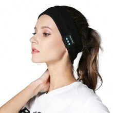 Sleep Headphones BT5.0 Headband, Sports Wireless Earphones Sweat Resistant Earbuds With Ultra-Thin HD Stereo Speaker For Workout Running Cool Gadgets Unique Gifts-Halloween, Thanksgiving, Xmas, New Year - 黑色 - 查看 5