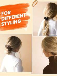 8 件 Edium 爪形发夹，女士哑光 2 英寸矩形和 1.6 英寸双排齿小发爪夹，适用于稀疏/中等细发质，发夹，发夹，发夹，接发夹，休闲秋冬发饰，适合女士度假装扮 - 彩色 - 查看 3