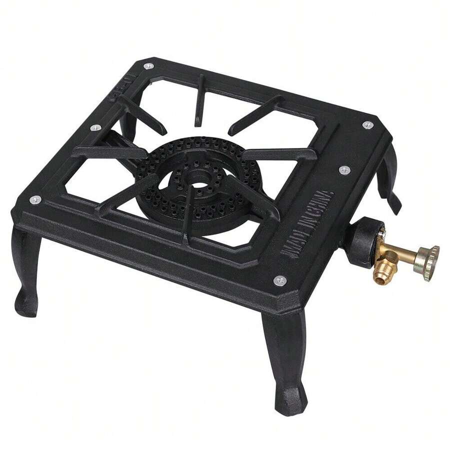 Single Portable Burner Cast Iron Propane LPG Gas Stove Outdoor Camping