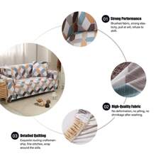 1/2/3/4 Seater Printed Stretch Sofa Cover With Pillow Cover, Sofa Cover, Washable Durable Furniture Protector