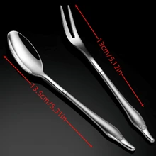 1 件天鹅底座水果叉和不锈钢筷子架套装，餐厅/酒店装饰餐具收纳架圣诞礼物 - 彩色 - 查看 9