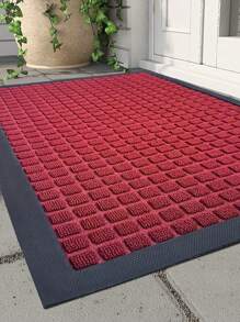 1pc Outdoor/Indoor Welcome Mat Thick & Durable Rubber Backed Entrance Door Mat ,Room Decor